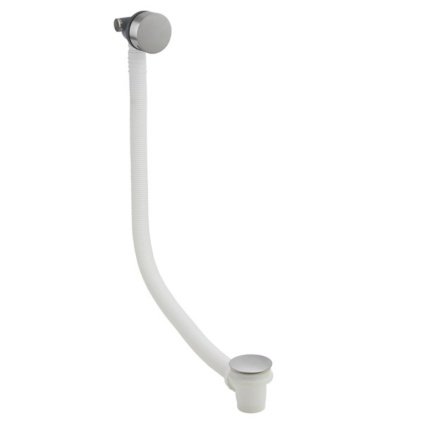 Product Cut out image of the Crosswater 3ONE6 Stainless Steel Bath Filler with Click Clack Waste